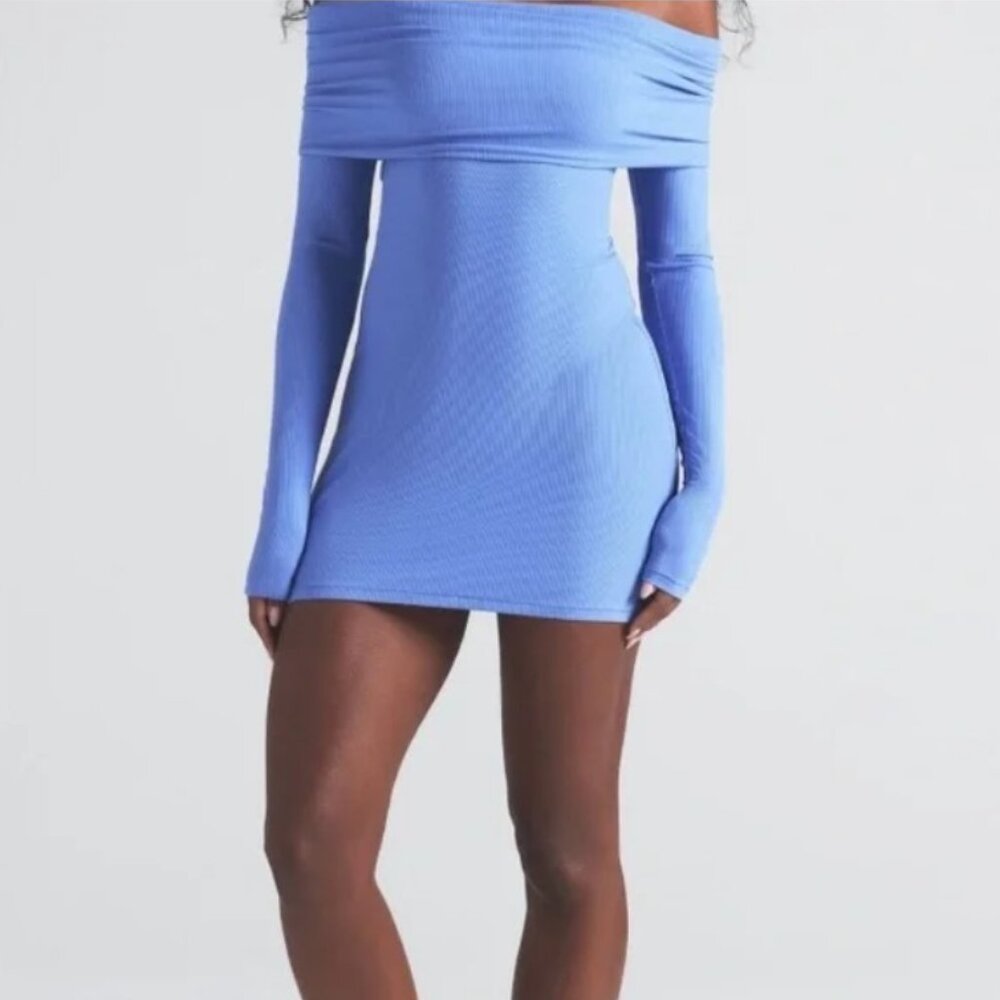 SKIMS Cielo Soft Lounge Off-the-Shoulder Dress Large NWT